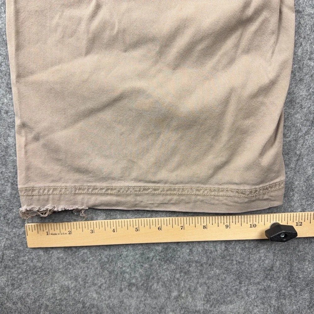 American‎ Eagle Jeans Womens 10 Brown Khaki Baggy Wide Leg Cargo Stretch Y2K